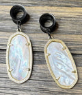 Repurposed Kendra Scott Pearl Stone Dangle Ear Tunnels