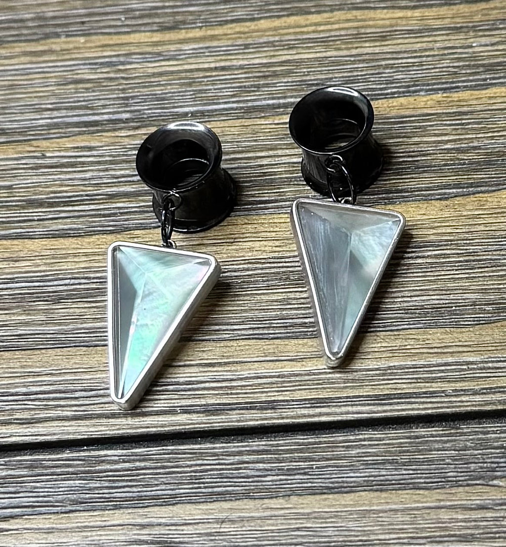 Repurposed Kendra Scott Iridescent Stone Dangle Ear Tunnels