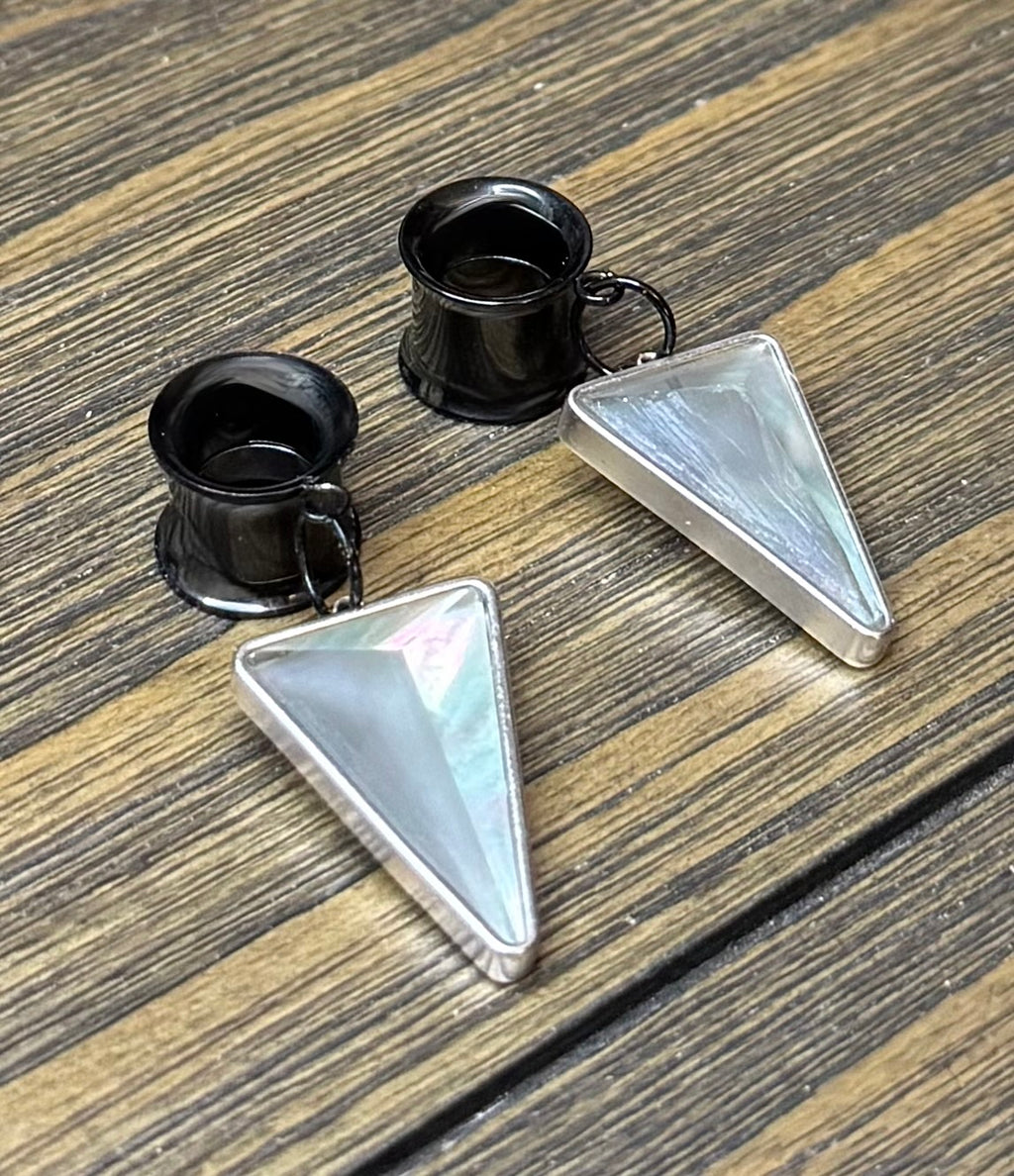 Repurposed Kendra Scott Iridescent Stone Dangle Ear Tunnels