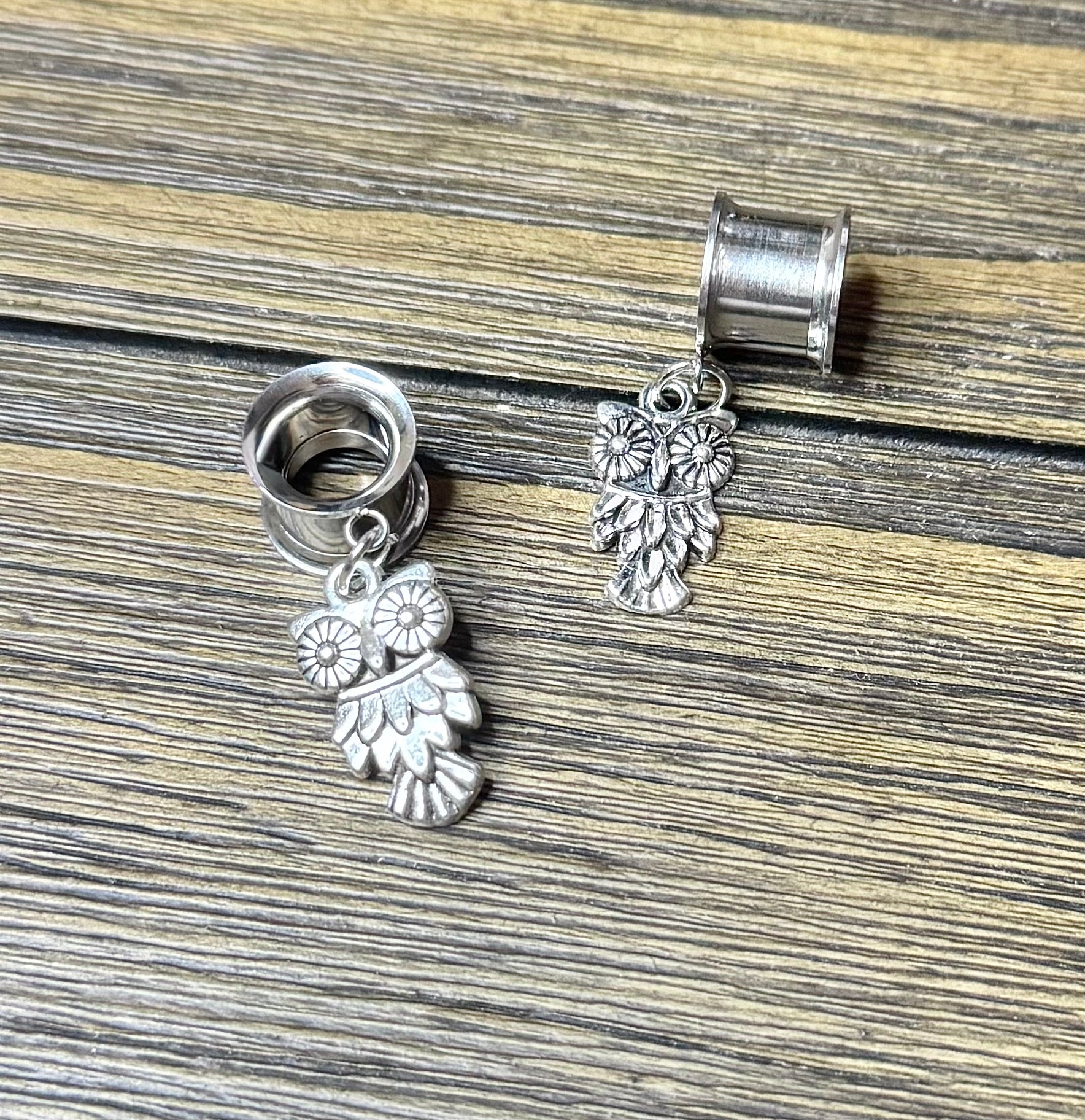 Owl Dangle Ear Tunnels