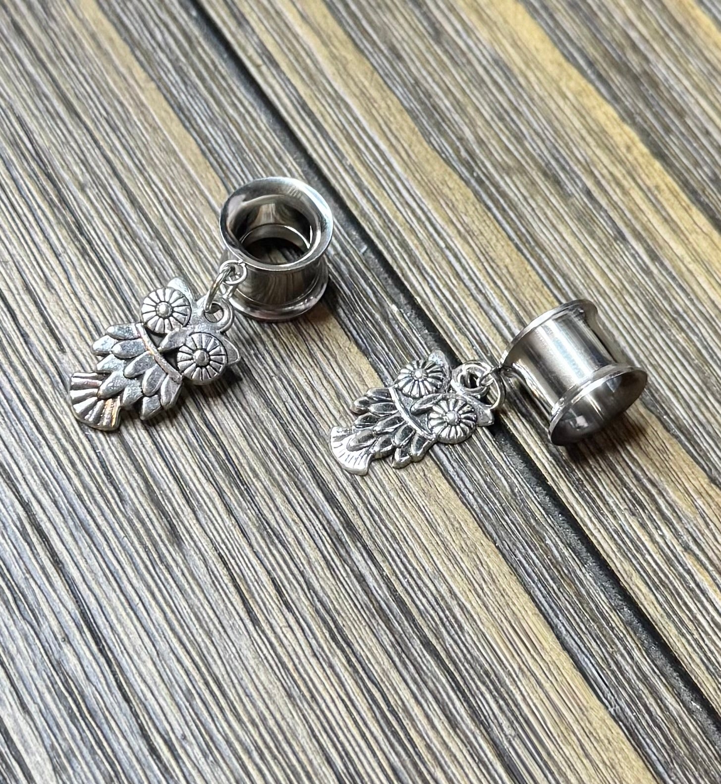 Owl Dangle Ear Tunnels