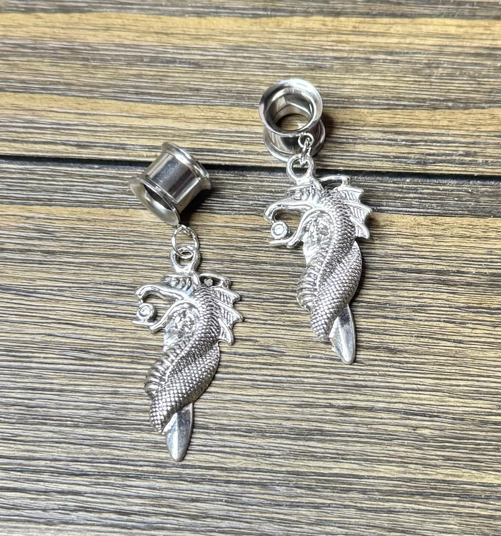 Dragon Sword Dangle Ear Tunnels