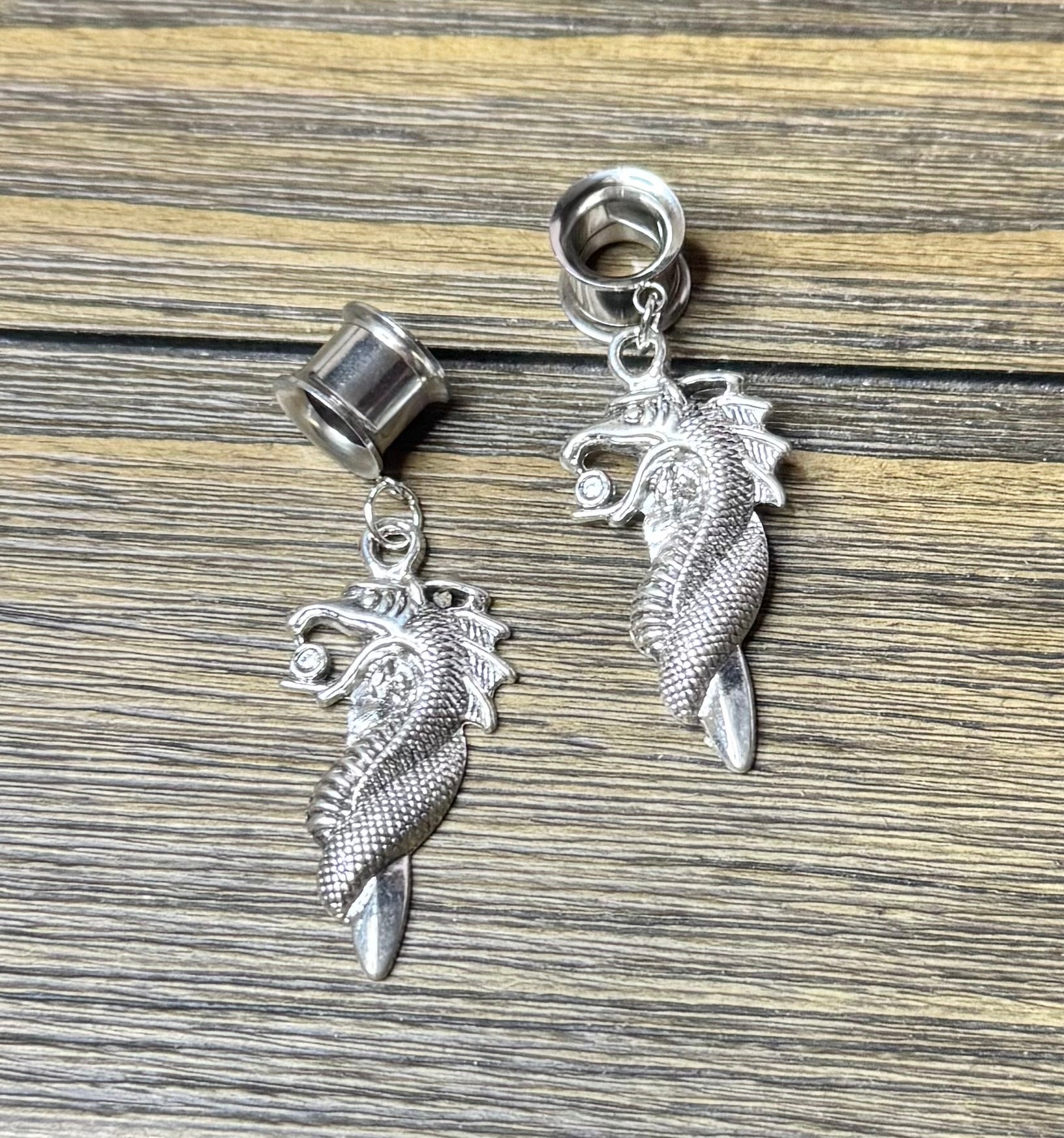 Dragon Sword Dangle Ear Tunnels