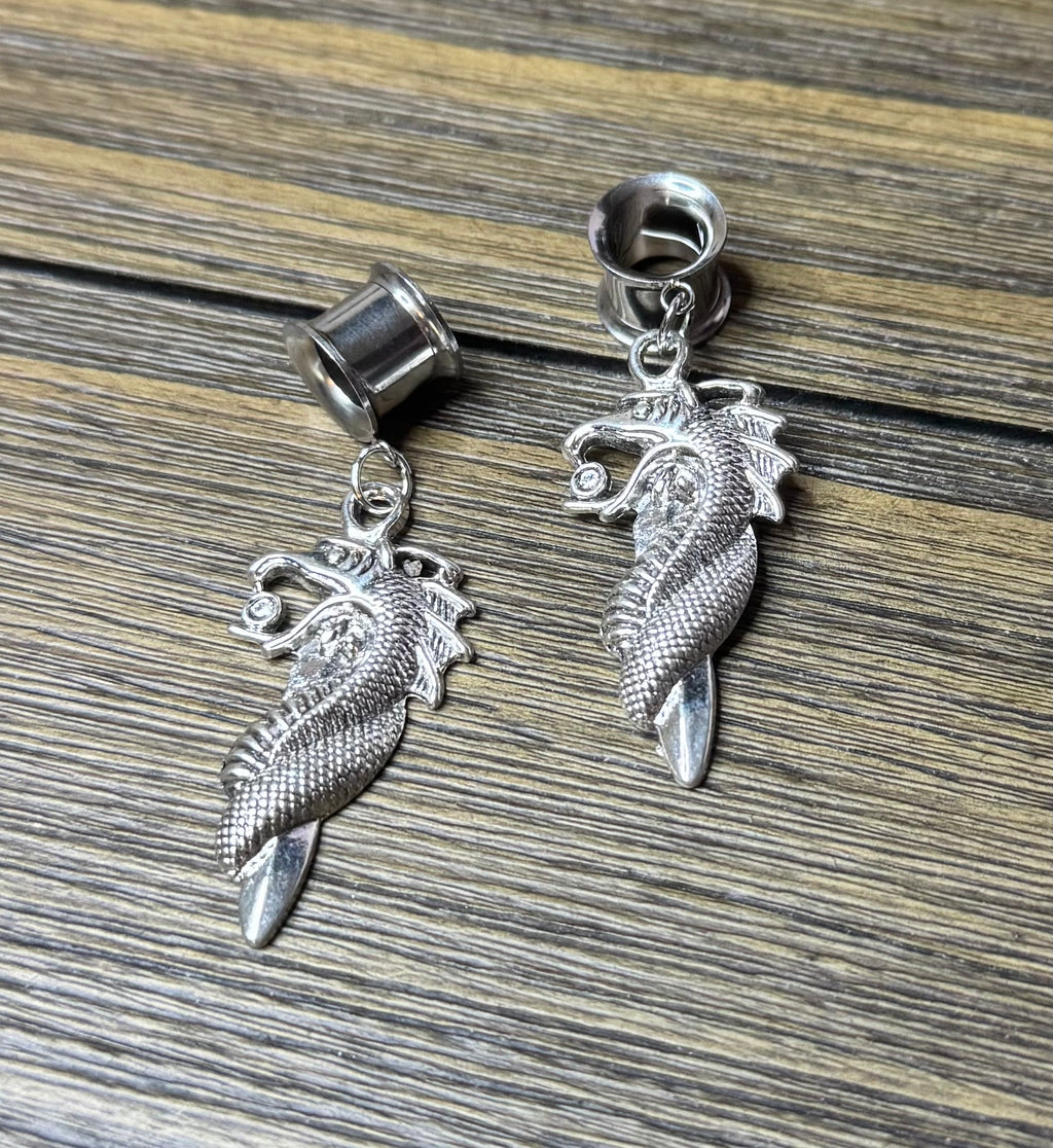 Dragon Sword Dangle Ear Tunnels