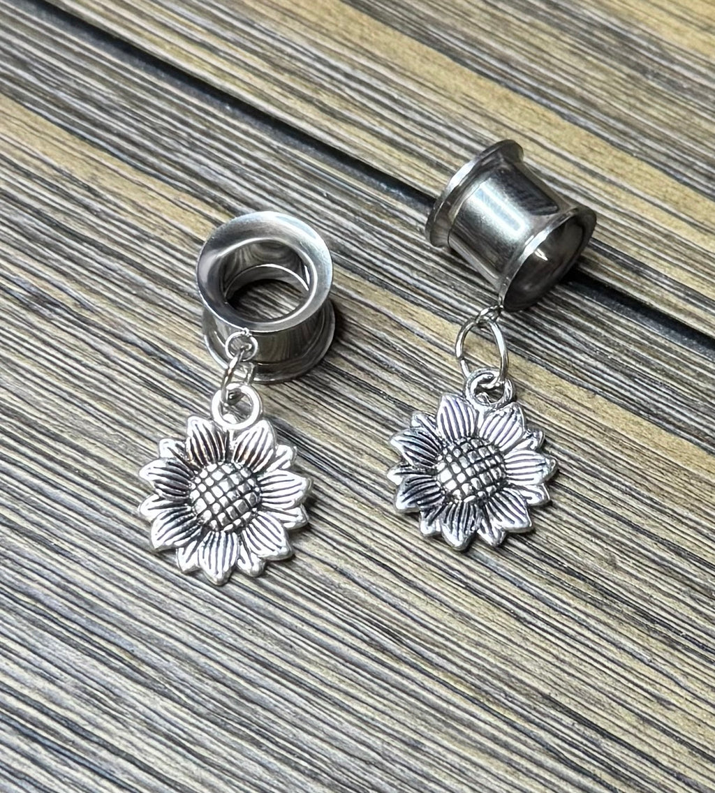 Sunflower Dangle Ear Tunnels
