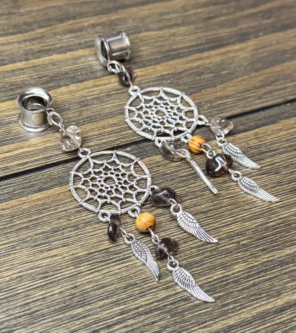 Dream Catcher Dangle Ear Tunnels