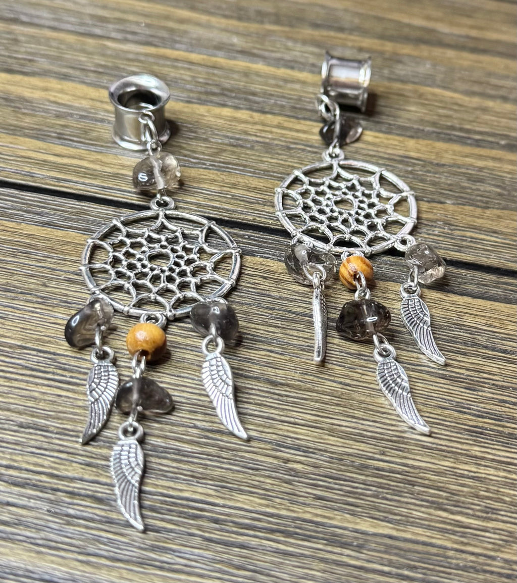 Dream Catcher Dangle Ear Tunnels