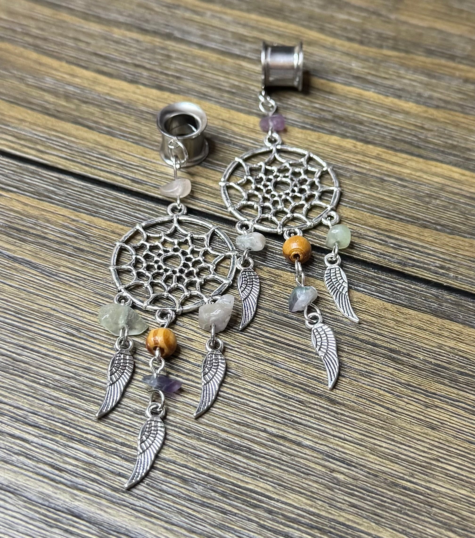 Dream Catcher Dangle Ear Tunnels