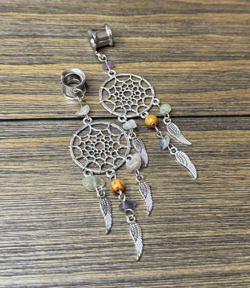 Dream Catcher Dangle Ear Tunnels