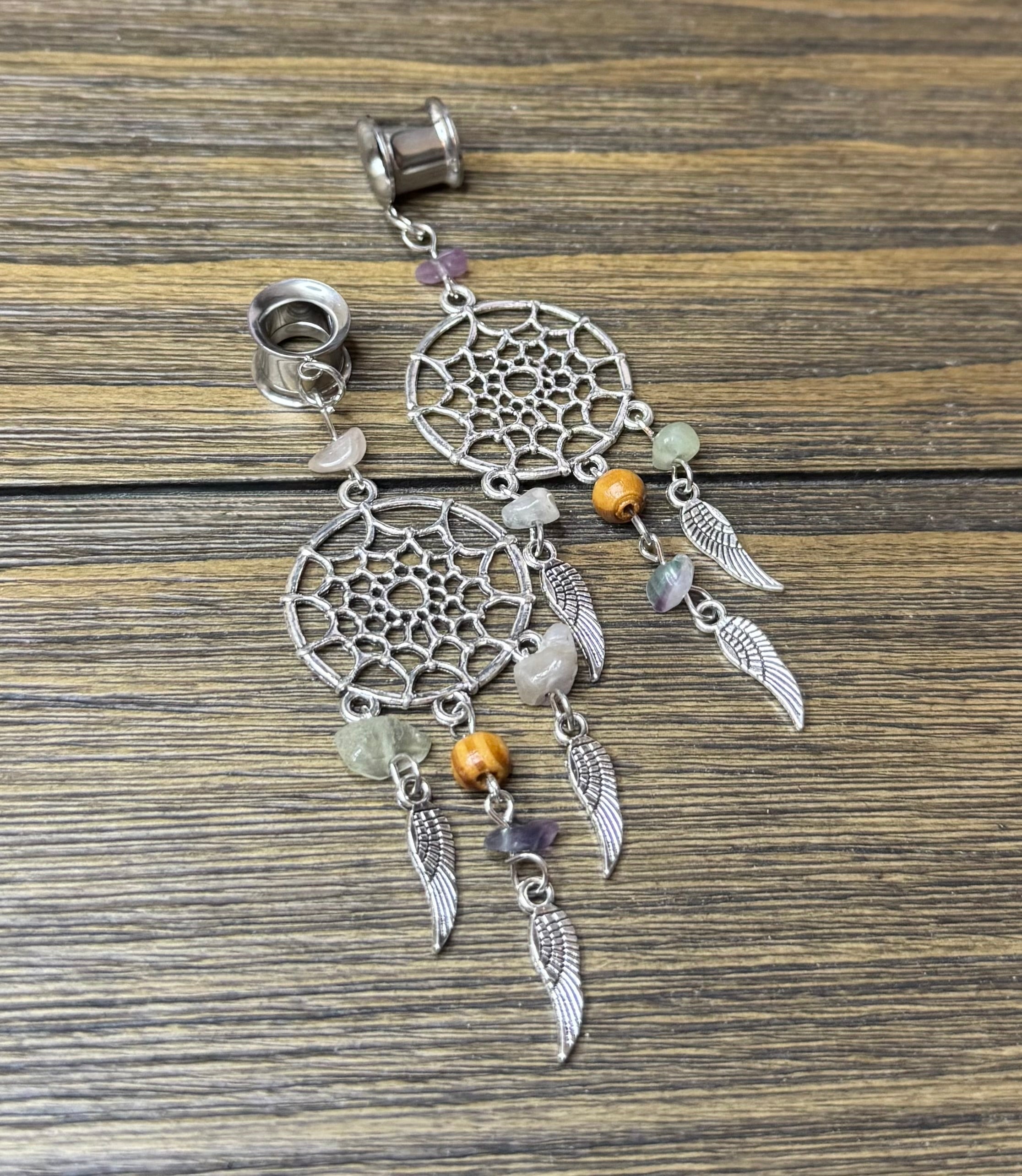Dream Catcher Dangle Ear Tunnels
