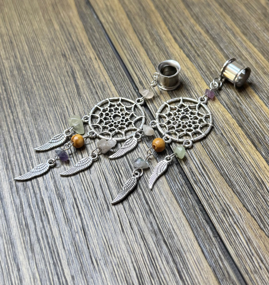 Dream Catcher Dangle Ear Tunnels