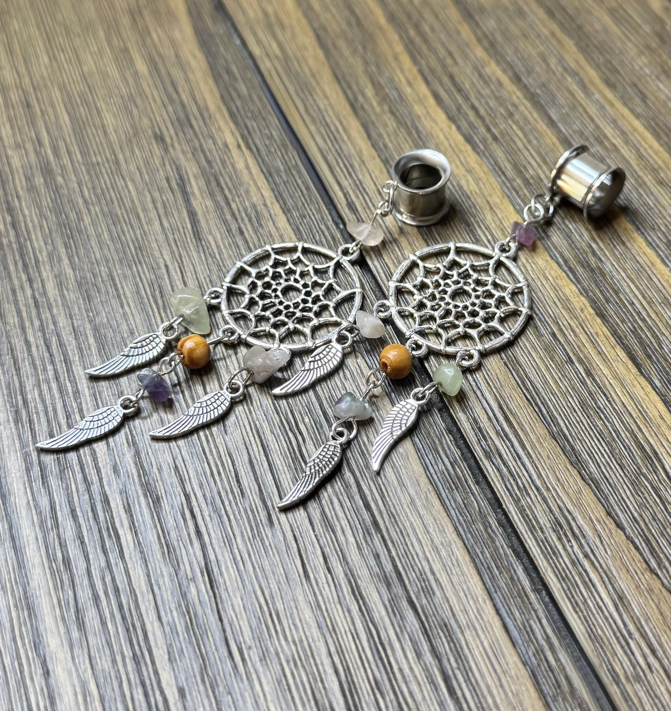 Dream Catcher Dangle Ear Tunnels