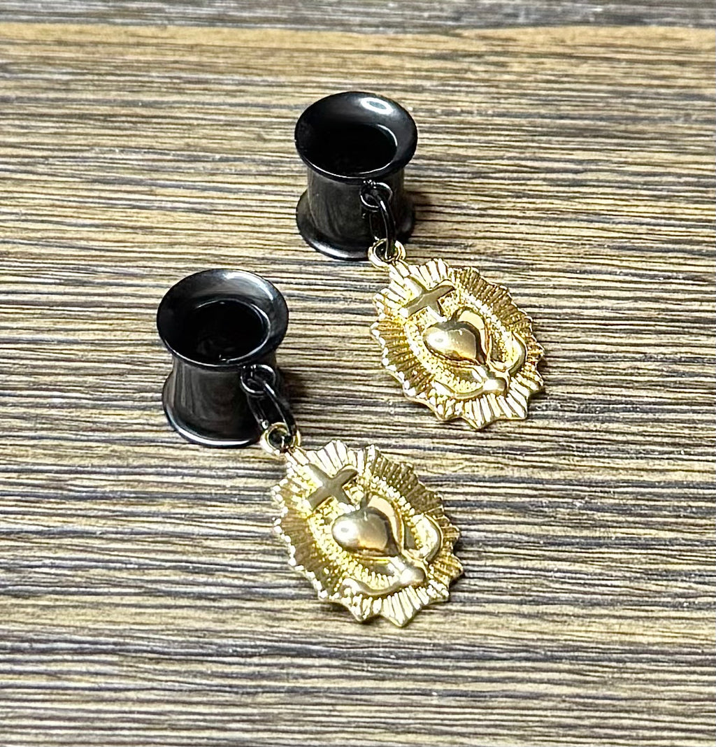 Love and Faith Dangle Ear Tunnels