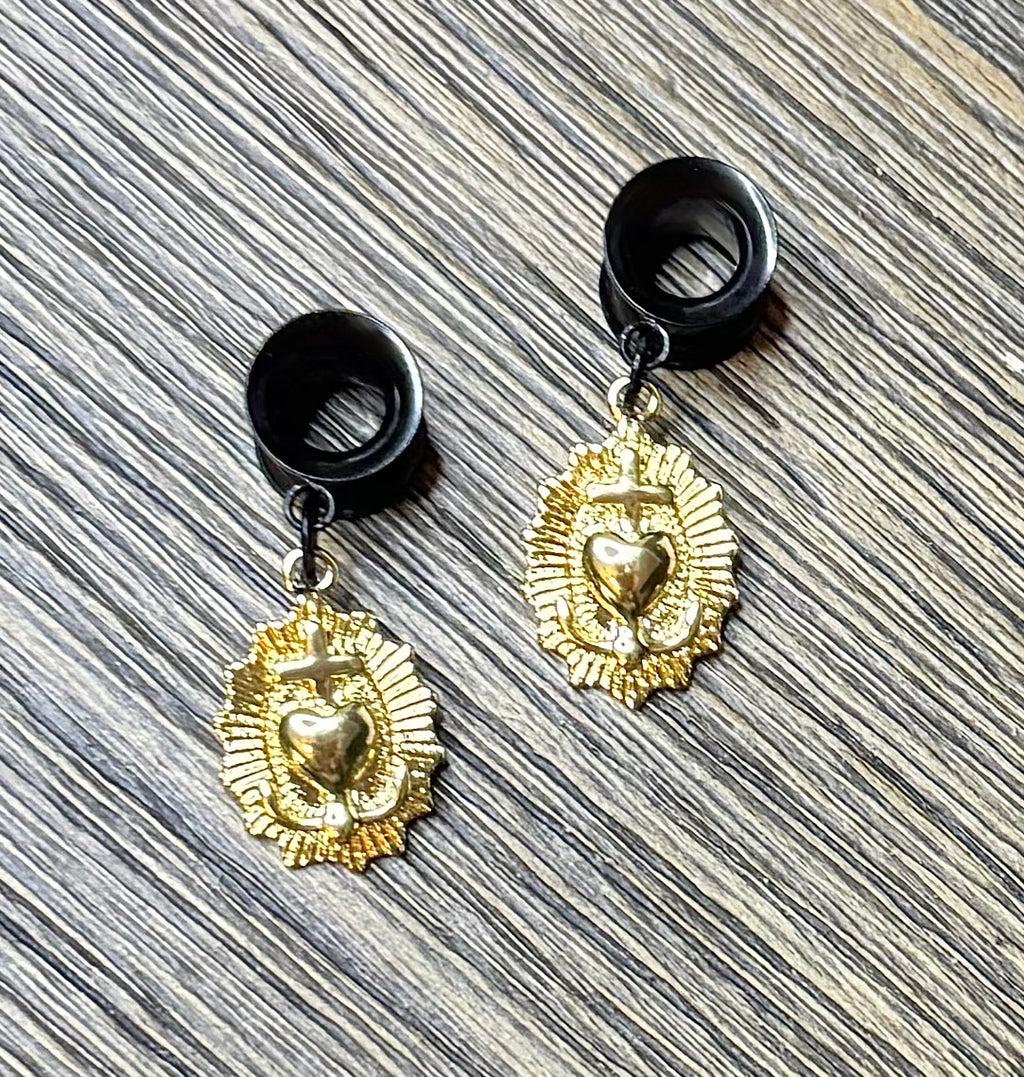Love and Faith Dangle Ear Tunnels
