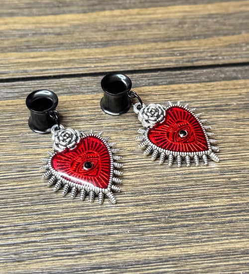 Alice Inspired Dangle Ear Tunnels