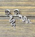 Silver Snake Dangle Ear Tunnels