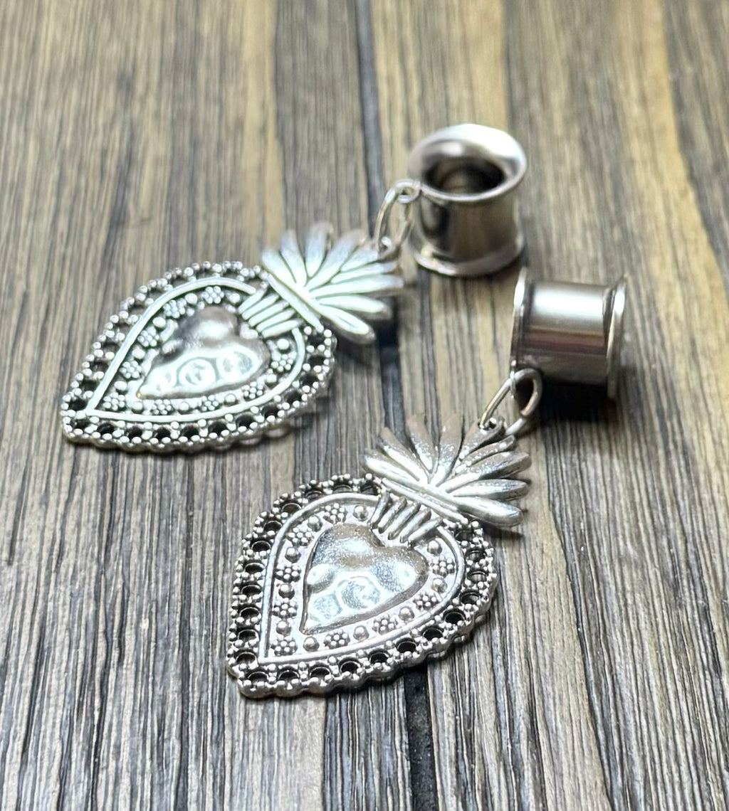 Western Heart Dangle Ear Tunnels