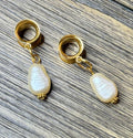 Natural Pearls Dangle Ear Tunnels
