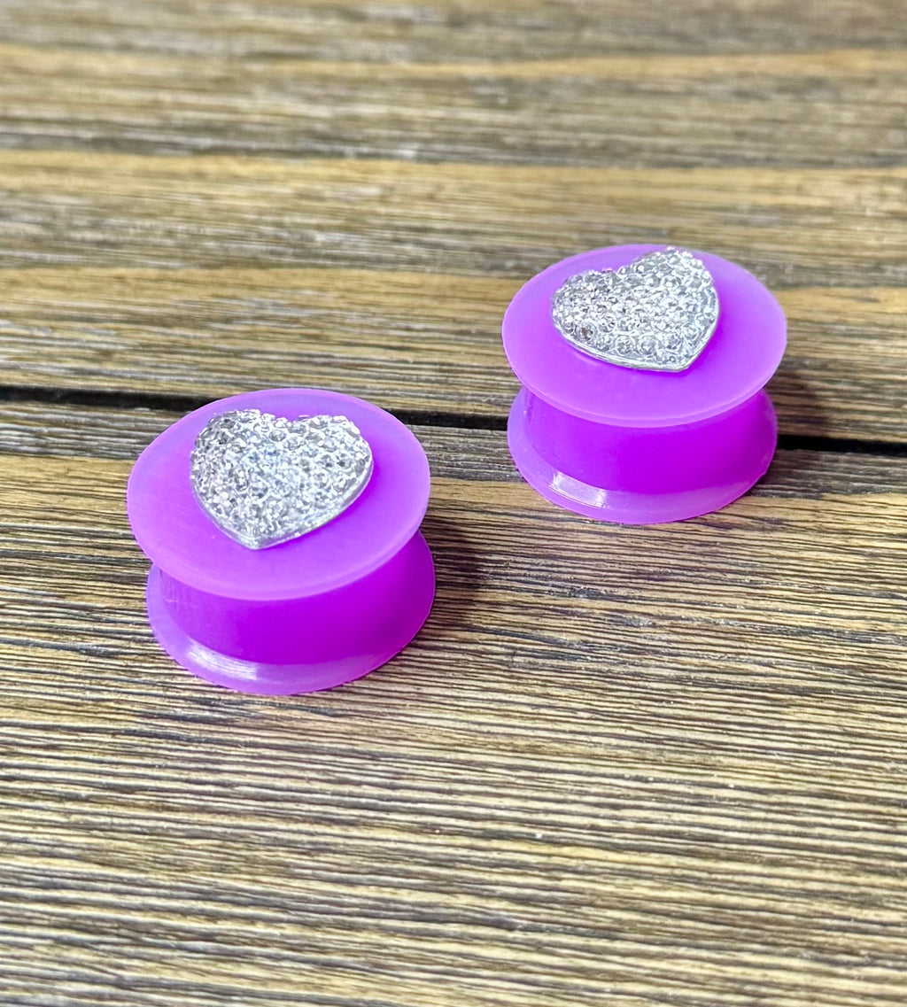 Iridescent Heart Ear Plugs