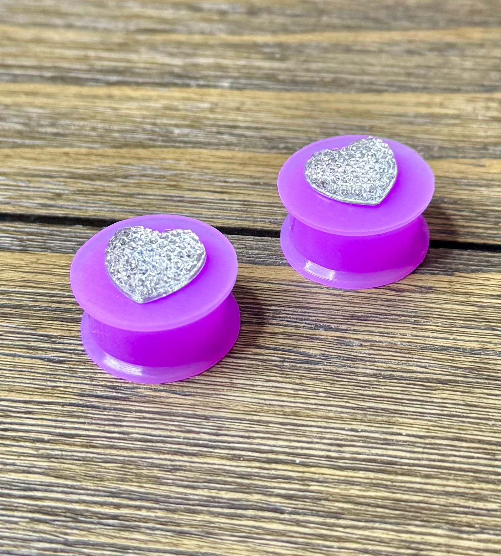 Iridescent Heart Ear Plugs