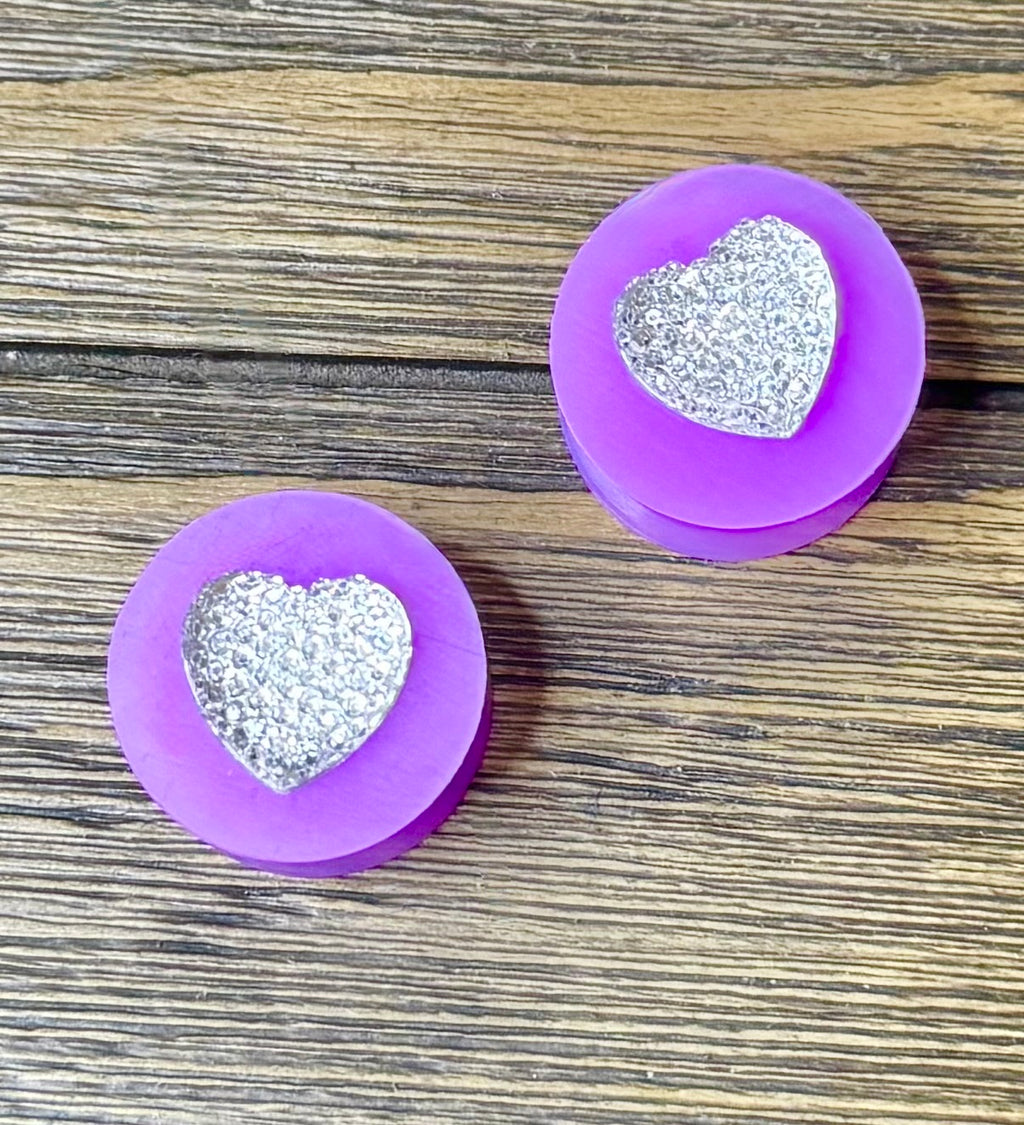 Iridescent Heart Ear Plugs