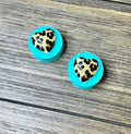 Sassy Cheetah Print Hearts Ear Plugs