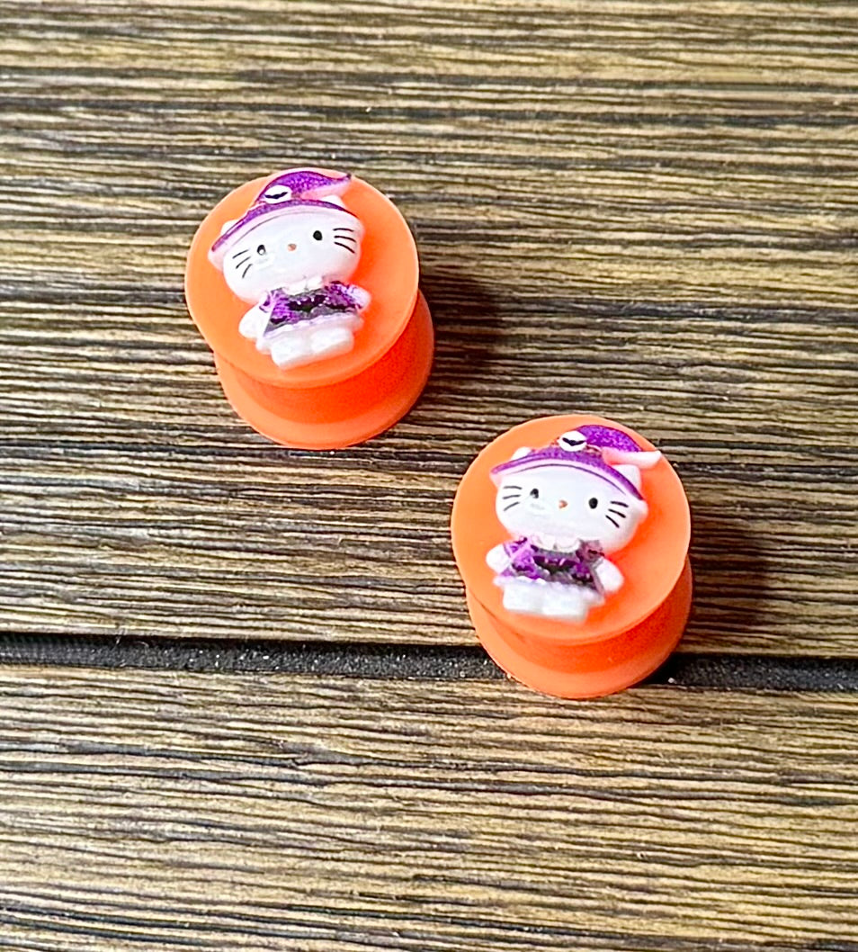 Tiny Hello Kitty Purple Witch Character Ear Plugs