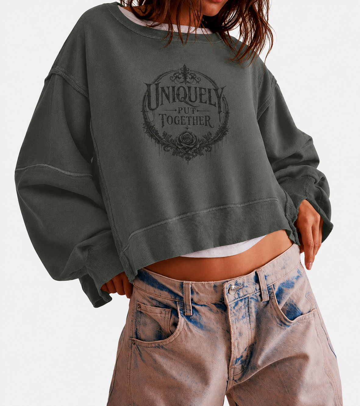 Uniquely Put Together Oversized Boxy Long Sleeve Top