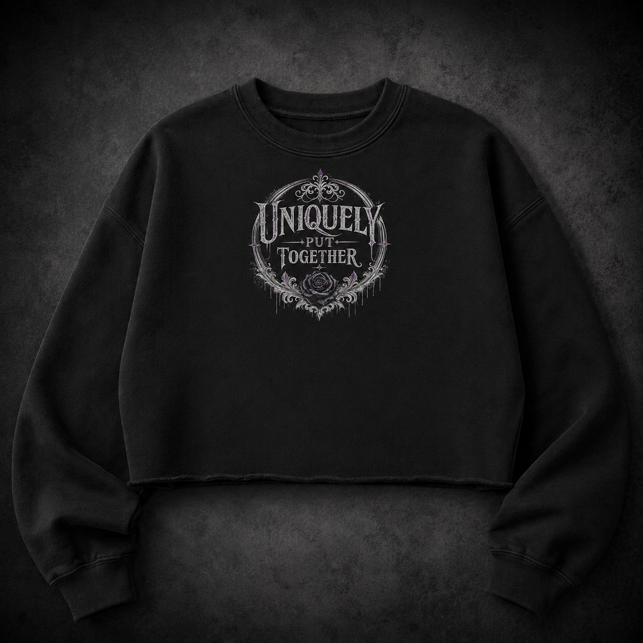 Uniquely Put Together Raw Hem Crop Sweatshirt