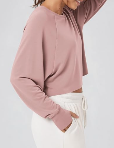 Uniquely Put Together Raw Hem Crop Sweatshirt