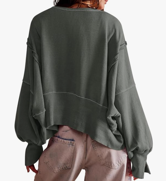 Uniquely Put Together Oversized Boxy Long Sleeve Top